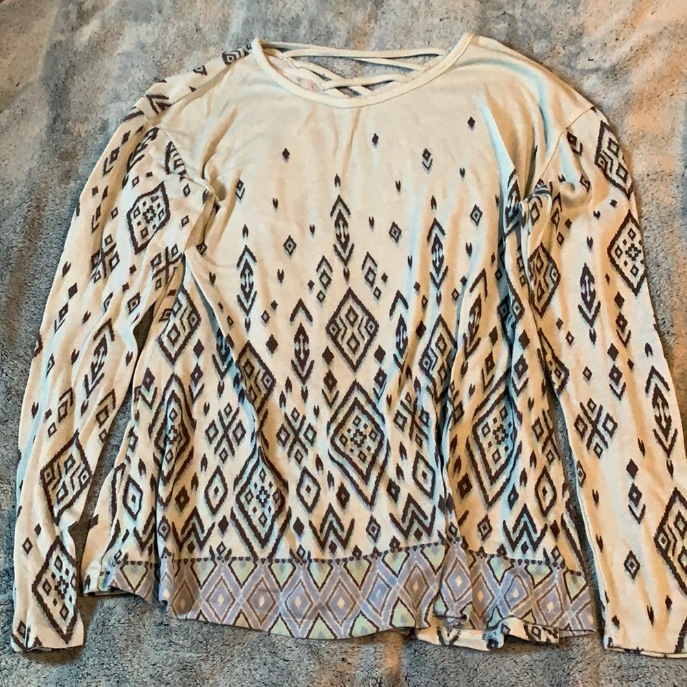 Blue Diamond Pattern Top